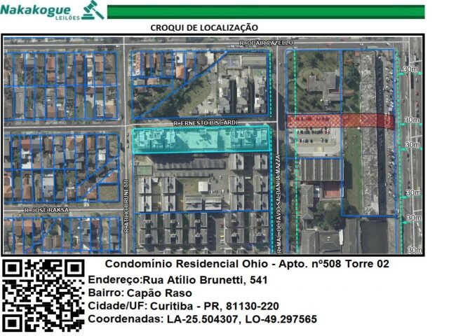 Imagem do imóvel IMOVEL: FRACAO IDEAL DO SOLO DE 0,004809, QUE CORRESPONDERA AO APARTAMENTO N° 508 - R. ATILIO BRUNETTI, 541 - CAPÃO RASO