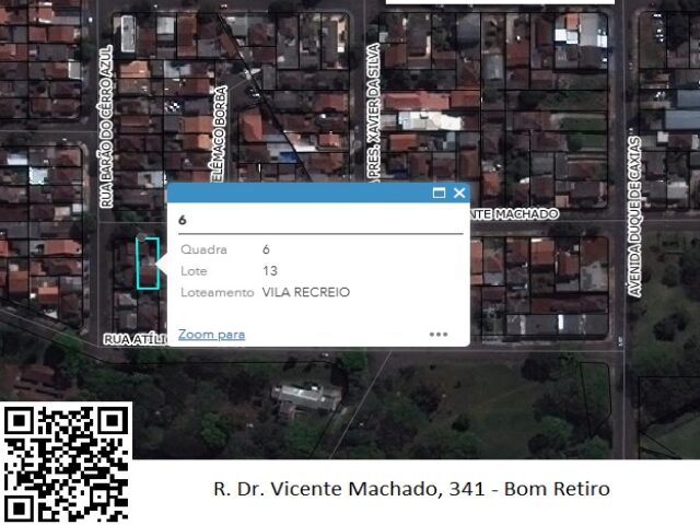 Lote 220 data de terras sob no 13 (treze), da quadra no 06 (seis), com a area de 270,4 metros quadrados, situada na vila recreio