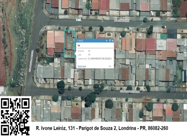 Lote 251 lote no 19 (dezenove), da quadra no 16 (dezesseis), com a area de 200,00 m2