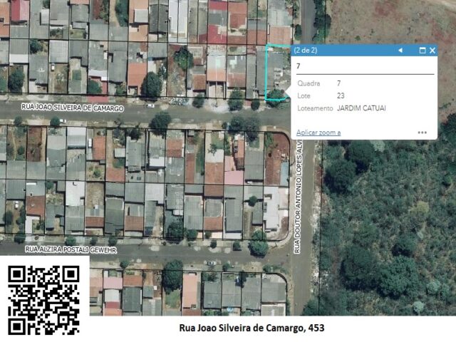 Lote 260 data de terras sob no 23 (vinte e tres), da quadra no 07 (sete), com a area de 317,26 metros quadrados