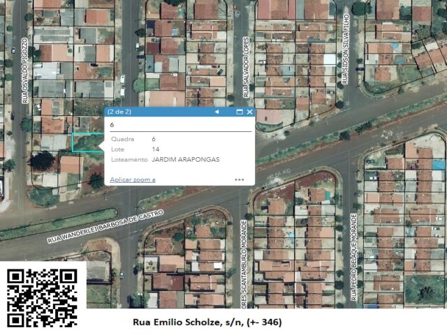 Lote 233 lote de terras sob no 14 (quatorze), da quadra no 06 (seis), com a area de 200,00 metros quadrados