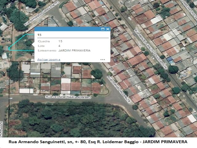 Lote 195 lote de terras sob no 04 (quatro), da quadra no 15 (quinze), com a area de 399,37 metros quadrados