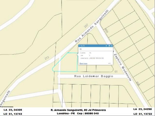 Lote 194 lote de terras sob no 04 (quatro), da quadra no 15 (quinze), com a area de 399,37 metros quadrados