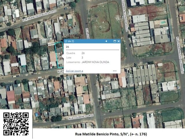 Imagem do imóvel LOTE DE TERRAS SOB Nº 03, DA QUADRA Nº 26, COM A ÁREA DE 321,40M² - RUA MATILDE BENICIO PINTO, S/Nº
