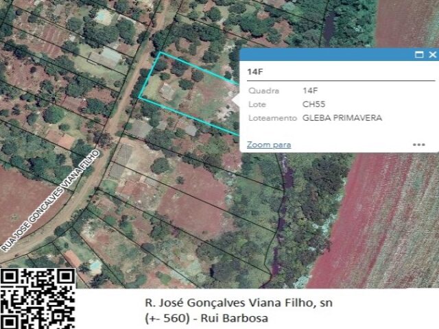 Imagem do imóvel CHÁCARA DE TERRAS Nº 55 DA SUBDIVISÃO DO LOTE 14-F MEDINDO 4.350,00 M² - RUA JOSE GONCALVES VIANA FILHO, S/Nº