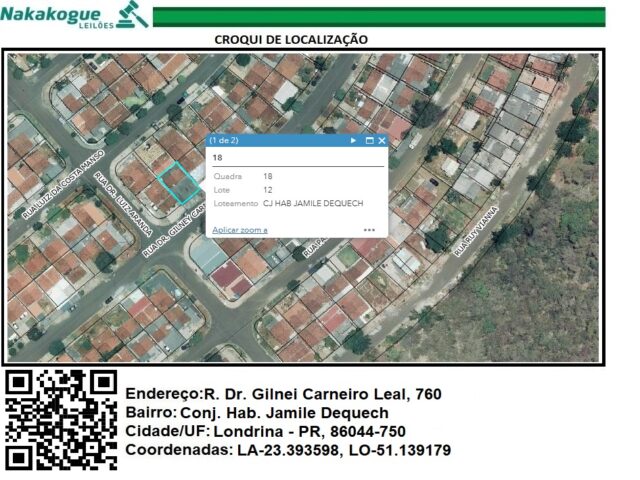 Imagem do imóvel DATA Nº 12, DA QUADRA Nº 18 COM 150,00M² - RUA DOUTOR GILNEY CARNEIRO LEAL, 760