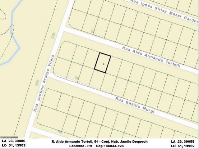 Imagem do imóvel DATA Nº 04, DA QUADRA Nº 12, COM 150,00M² - RUA ALDO ARMANDO TORTELLI, 54