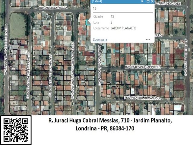 Imagem do imóvel LOTE DE TERRAS SOB Nº 02, DA QUADRA Nº 15, COM A ÁREA DE 200,00M² - RUA JURACY HUGA CABRAL MESSIAS, 710