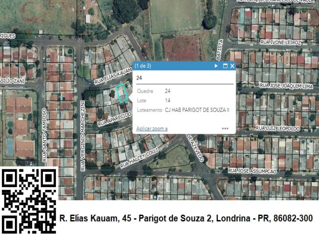 Imagem do imóvel LOTE Nº 14, DA QUADRA Nº 24, COM A ÁREA DE 220,70M² - RUA ELIAS KAUAM, 45