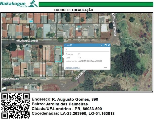 Imagem do imóvel DATA DE TERRAS SOB Nº 15, DA QUADRA Nº II, MEDINDO A ÁREA DE 250,00M² - RUA AUGUSTO GOMES, 890