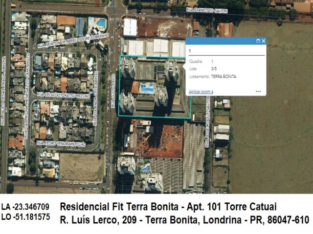 Imagem do imóvel APARTAMENTO Nº 101, SITUADO NO 1º PAVIMENTO, TORRE CATUAI, DO RESIDENCIAL FIT TERRA BONITA - RUA LUIZ LERCO, 209