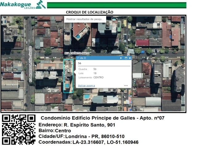 Imagem do imóvel APARTAMENTO Nº 07, SITUADO NO 7º PAVIMENTO SUPERIOR, DO CONDOMÍNIO EDIFÍCIO PRÍNCIPE DE GALES - RUA ESPÍRITO SANTO, 901