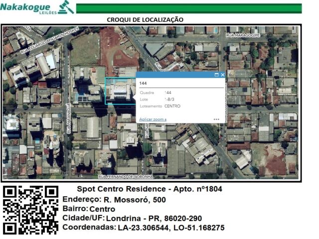 Imagem do imóvel APARTAMENTO Nº 1804, LOCALIZADO NO 18º PAVIMENTO TIPO, DO SPOT CENTRO RESIDENCE - RUA MOSSORO, 500