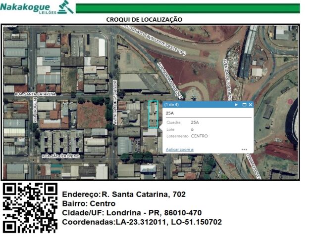 Imagem do imóvel DATA DE TERRAS Nº 06, DA QUADRA Nº 25-A, MEDINDO A ÁREA DE 630,00M² - RUA SANTA CATARINA, 702