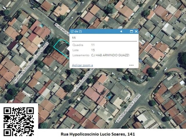 Imagem do imóvel DATA DE TERRAS SOB Nº 15, DA QUADRA Nº 11, COM A ÁREA DE 279,48M² - RUA HYPOLICOSCINIO LUCIO SOARES, 141