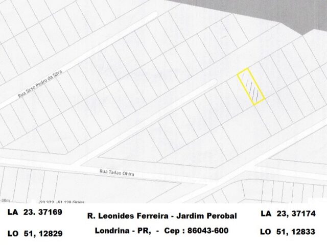 Imagem do imóvel DATA DE TERRAS Nº 10, DA QUADRA Nº 08, COM A ÁREA DE 250,00M² - RUA LEONIDES FERREIRA, S/Nº
