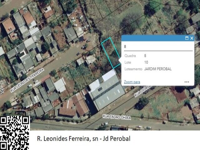 Imagem do imóvel DATA DE TERRAS Nº 10, DA QUADRA Nº 08, COM A ÁREA DE 250,00M² - RUA LEONIDES FERREIRA, S/Nº