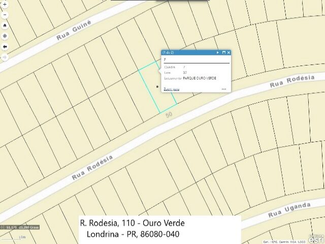 Imagem do imóvel UMA DATA DE TERRAS SOB Nº 32, DA QUADRA Nº 07, COM A ÁREA DE 250,00M² - RUA RODESIA, 110
