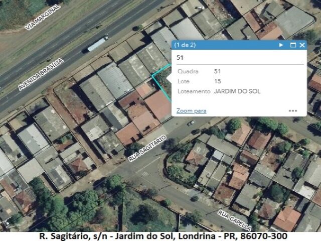 Imagem do imóvel DATA DE TERRAS SOB Nº 15, DA QUADRA Nº 51, COM A ÁREA DE 300,00M² - RUA SAGITÁRIO, S/Nº