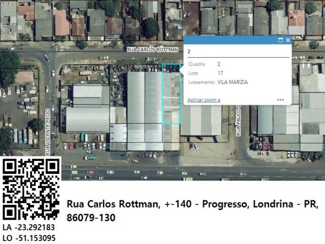 Imagem do imóvel DATA DE TERRAS SOB Nº 17, DA QUADRA Nº 02, COM A ÁREA DE 450,00M² - RUA CARLOS ROTTMAN, S/Nº