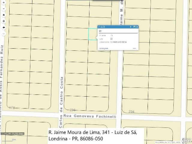 Imagem do imóvel LOTE DE TERRAS SOB Nº 22, DA QUADRA Nº 23, MEDINDO A ÁREA DE 200,00M² - RUA JAIME MOURA DE LIMA, 341