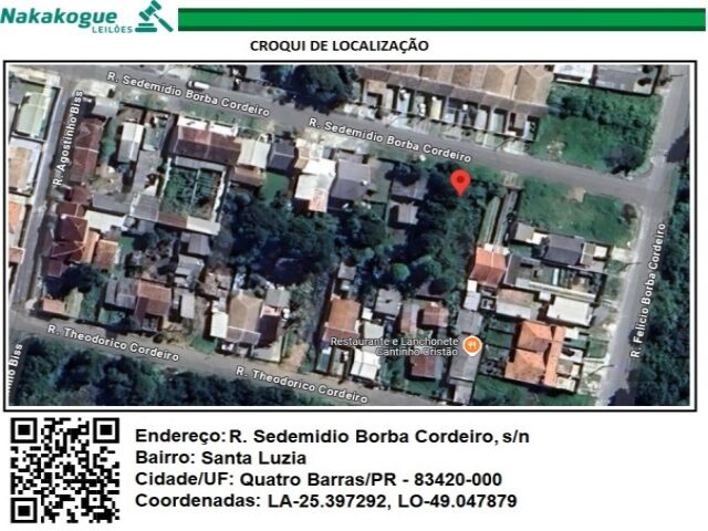 Lote 3304 lote de terreno n° 818 (oitocentos e dezoito), da planta cidade de santa luzia da borda do campo, situado no distrito d