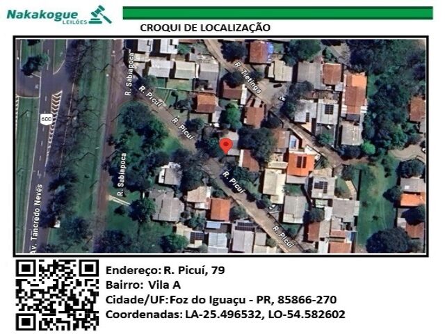 Imagem do imóvel ITEM 53, QUADRA 9, LOTE 381, PICUI, RUA, Nº 79, TERRENO (M2) 400,82, CASA (M2) 72,47, MATRICULA 54421, VILA A3